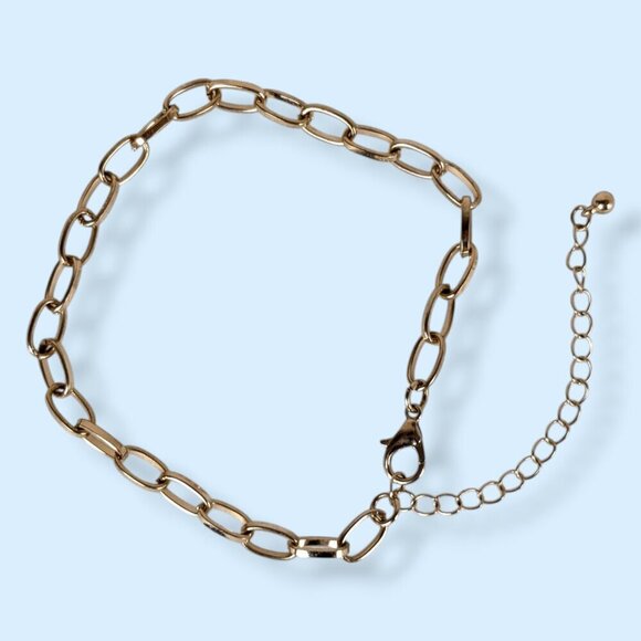 (2/$20) Gold Tone Chain Anklet - Picture 3 of 4